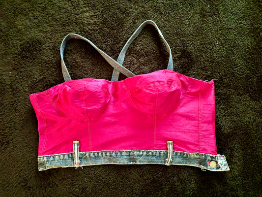 Conjunto Denim Fushia