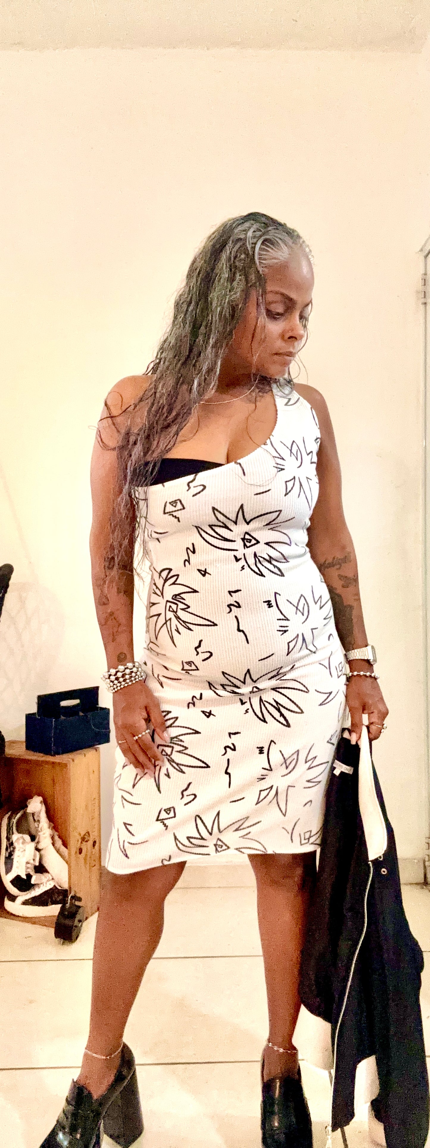 Vestido Blanco & Negro